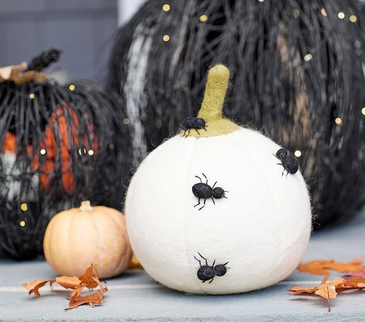 Spiders Felt Pumpkin | Pottery Barn Kids | Pottery Barn Kids