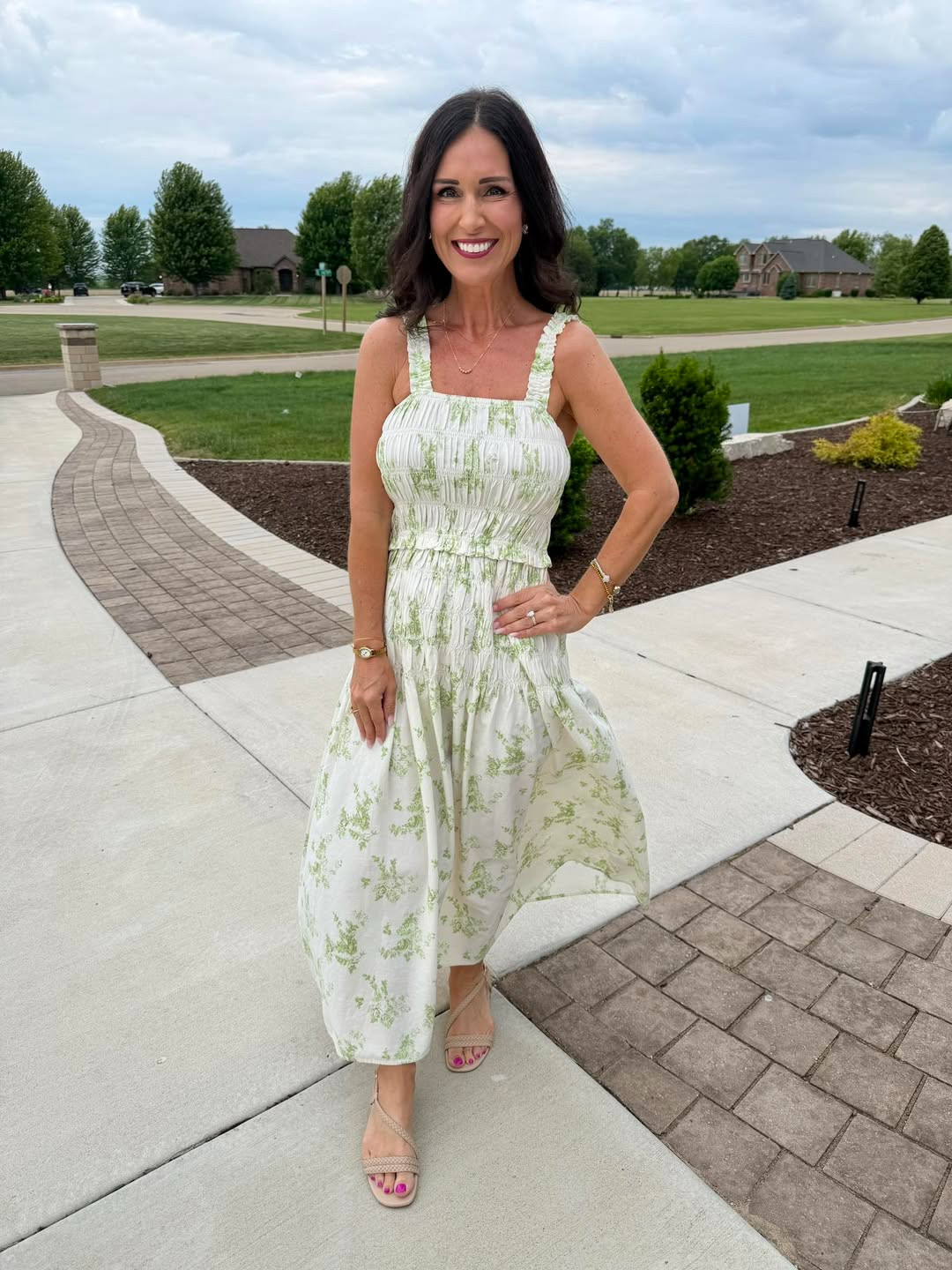 LOVE this smocked dress!!  

 #LTKOver40 #LTKSaleAlert #LTKPetite