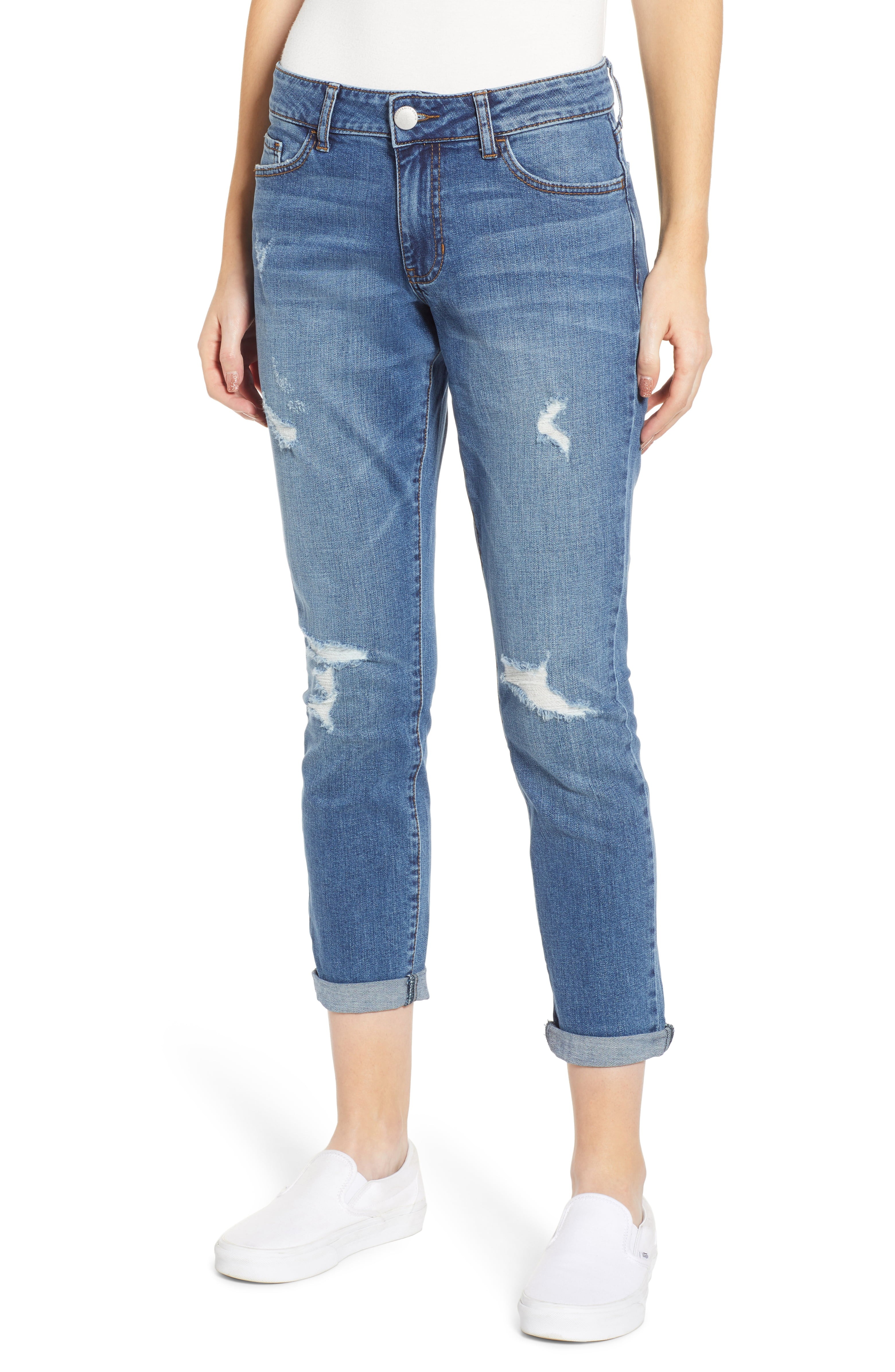 Distressed Ankle Boyfriend Jeans | Nordstrom