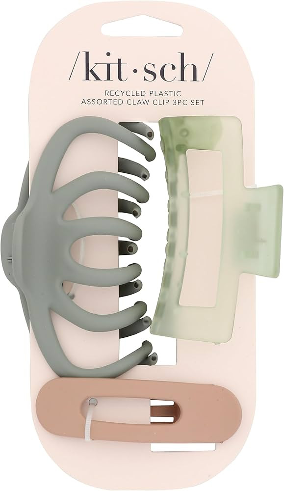 Kitsch Large Assorted Hair Clips for Women, Medium Open Shape Hair Claw Clips for Thick Hair, Fla... | Amazon (US)