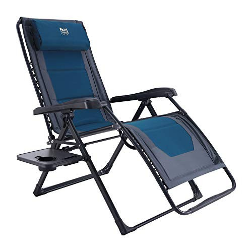 TIMBER RIDGE Zero Gravity polyester Chair Oversized Recliner 350lbs Capacity Patio Lounge Chair Padded Lawn Chair with Headrest XXL for Outdoor, Camping, Patio, Lawn, Blue | Amazon (US)
