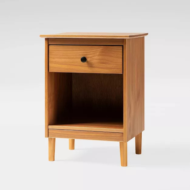 Stiva Classic Mid-Century Modern 1 Drawer Nightstand - Saracina Home | Target