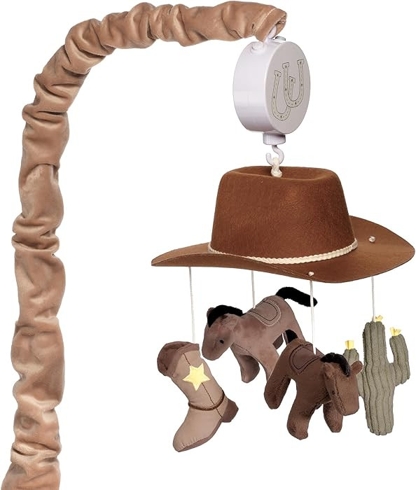 Lambs & Ivy Country Western Cowboy Hat Musical Baby Crib Mobile Soother Toy | Amazon (US)