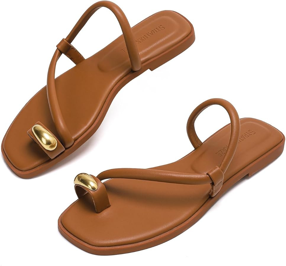 Stratuxx Kaze Womens Sandals Dressy Beach Sandals For Woman Summer Flip Flop Vacation Open Toe Sl... | Amazon (US)