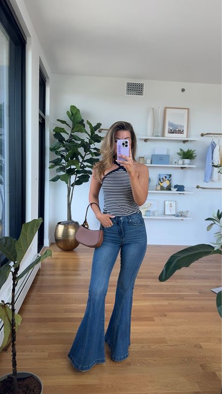 Walmart summer capsule collection. Affordable casual summer outfit. Sized down to an xs in top and 2 on jeans 
Loving tan code: emerson
Nippies code: 15emerson

#LTKStyleTip #LTKSeasonal #LTKFindsUnder50