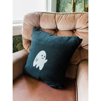 Cute Ghost Pillow Halloween Throw Pillow, Happy Cushion, Quirky Fun Kawaii Spirit | Etsy (US)