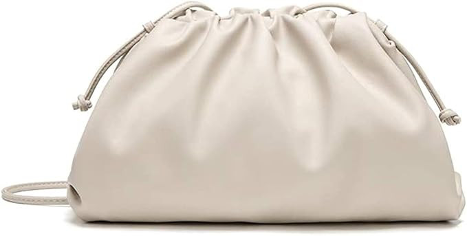 Womens Pouch Dumpling Crossbody Bag Cloud Handbag Soft Leathe Ruched Clutch Purse Shoulder Bag wi... | Amazon (US)