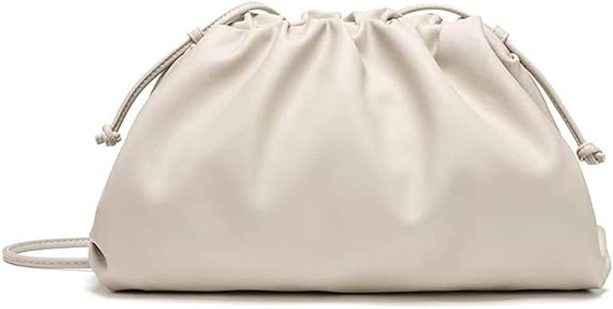 Womens Pouch Dumpling Crossbody Bag Cloud Handbag Soft Leathe Ruched Clutch Purse Shoulder Bag wi... | Amazon (US)
