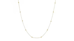 2mm 14kt Yellow Gold Bead Station Necklace | Ross-Simons