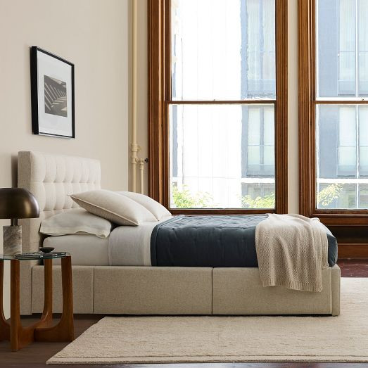 Emmett Tufted Side Storage Bed | West Elm (US)