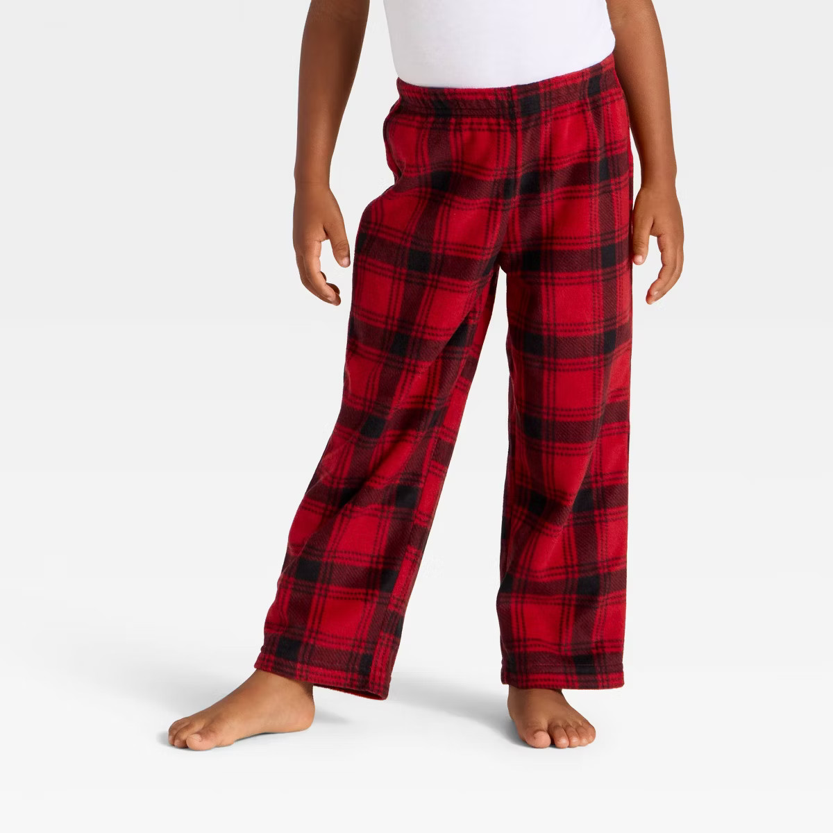 Toddler Plaid Microfleece Holiday Matching Family Pajama Pants - Wondershop™ Red/Black | Target