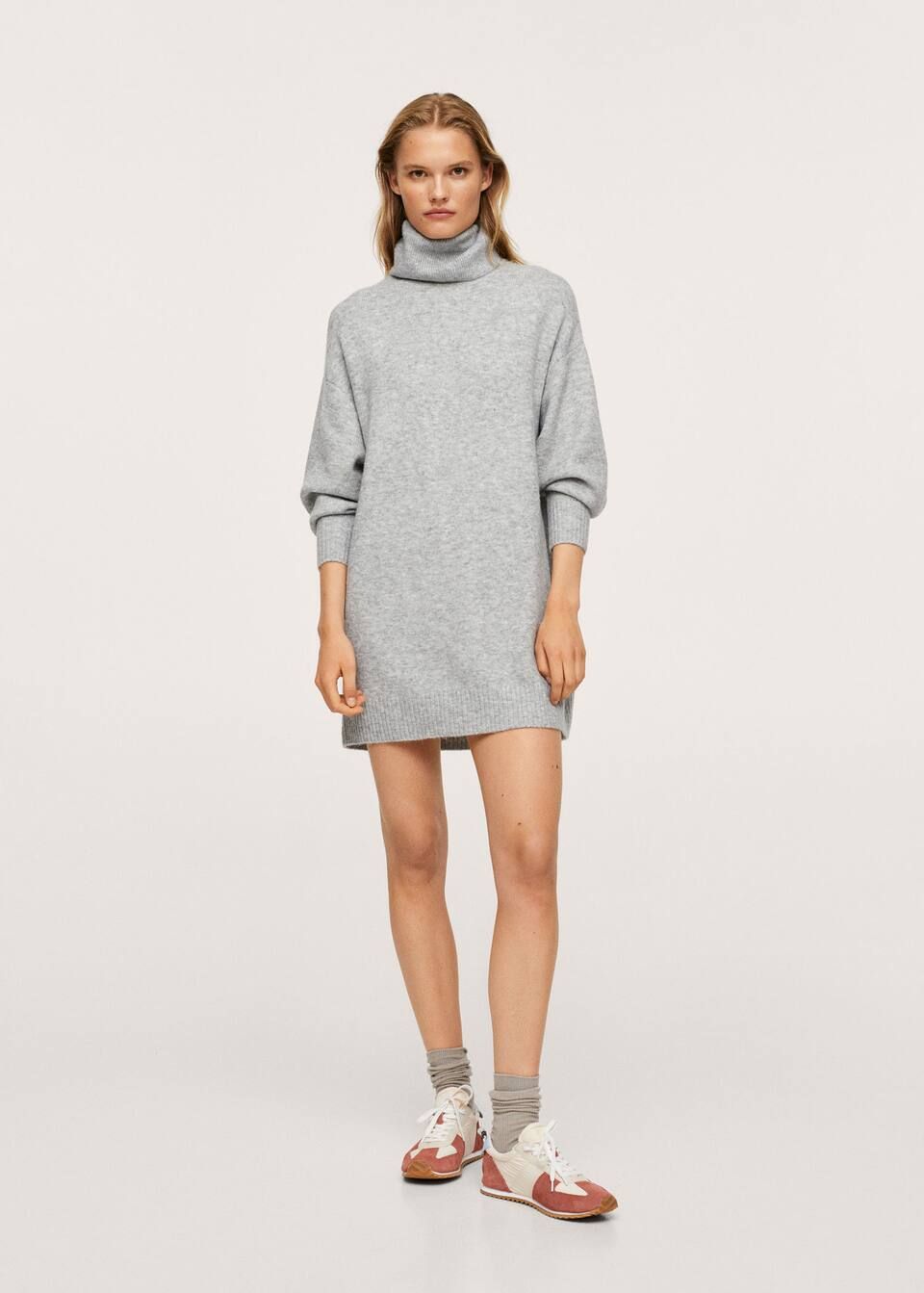 Turtle neck knit dress | MANGO (US)