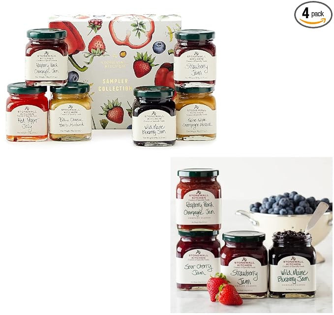 Stonewall Kitchen 4 Piece Favorite Jam Collection & Classic Sampler Super Bundle | Amazon (US)