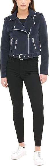 Levi's Women's Faux Leather Belted Motorcycle Jacket (Standard and Plus Sizes) | Amazon (US)