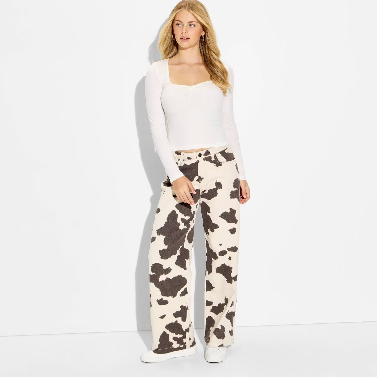 Women's Cinched Long Sleeve Scoop Neck Blouse - Wild Fable™ | Target