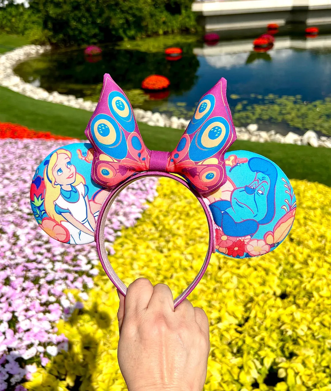 Alice in Wonderland | Flower & Garden Festival Inspired Mouse Ears | Disney Ears | Minnie Ears | ... | Etsy (US)