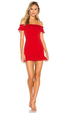 superdown Jennifer Ruffle Mini Dress in Red from Revolve.com | Revolve Clothing (Global)