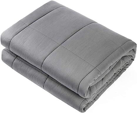 Adult Weighted Blanket Queen Size ( 15lbs 60"x80" ) Heavy Blanket with Premium Glass Beads, ( Dar... | Amazon (US)