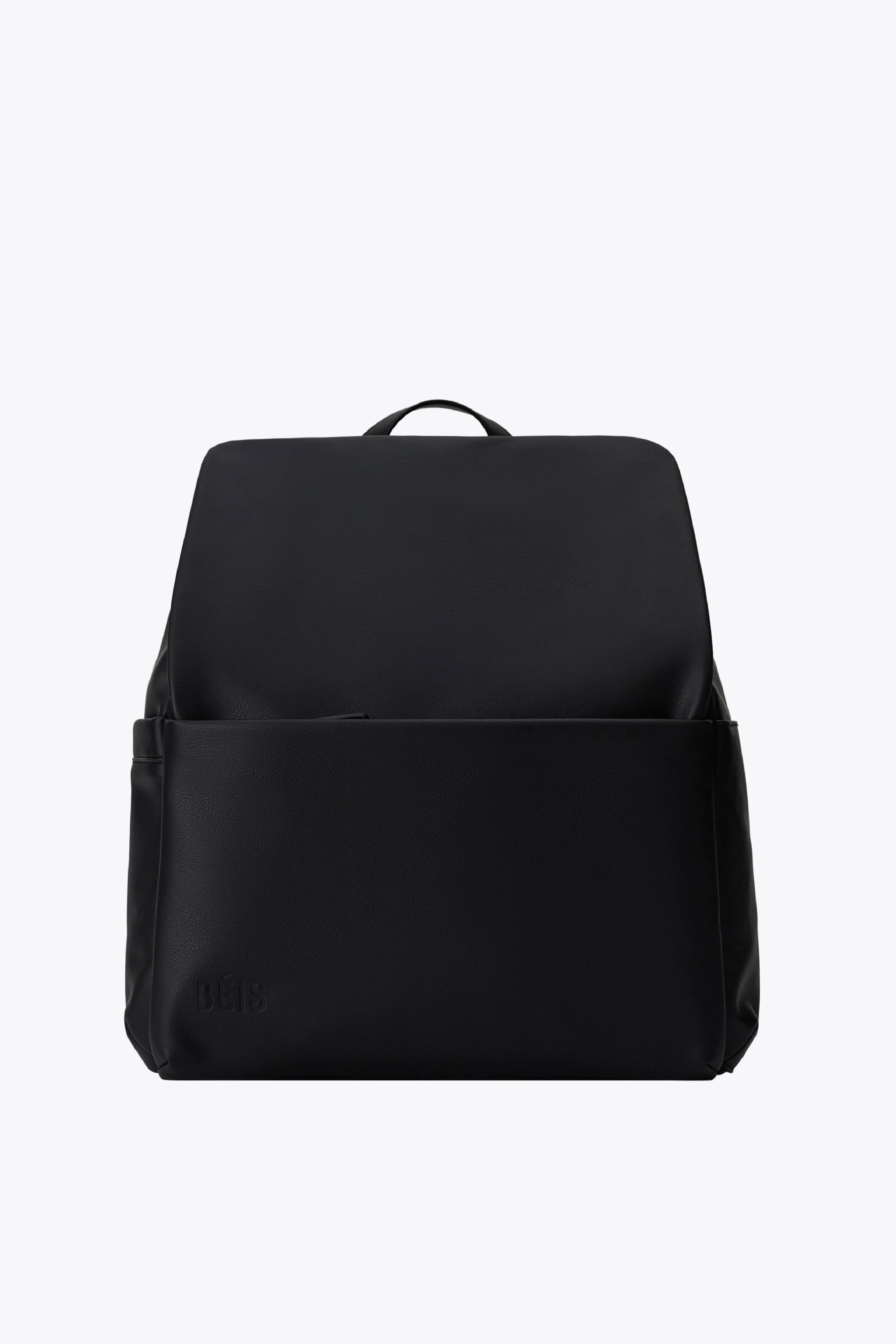 The Everyday Diaper Backpack in Black Vegan Leather | BEIS