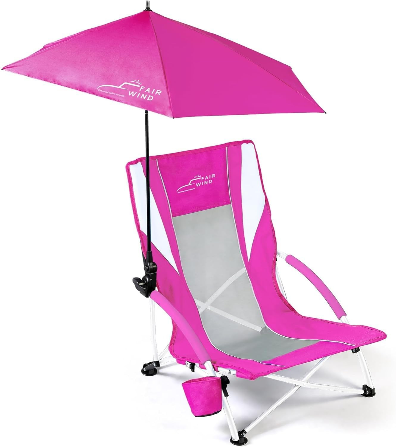 FAIR WIND Beach Umbrella Chair, Beach Chairs for Adults, Shade Chair with Umbrella Folding Backpa... | Amazon (US)