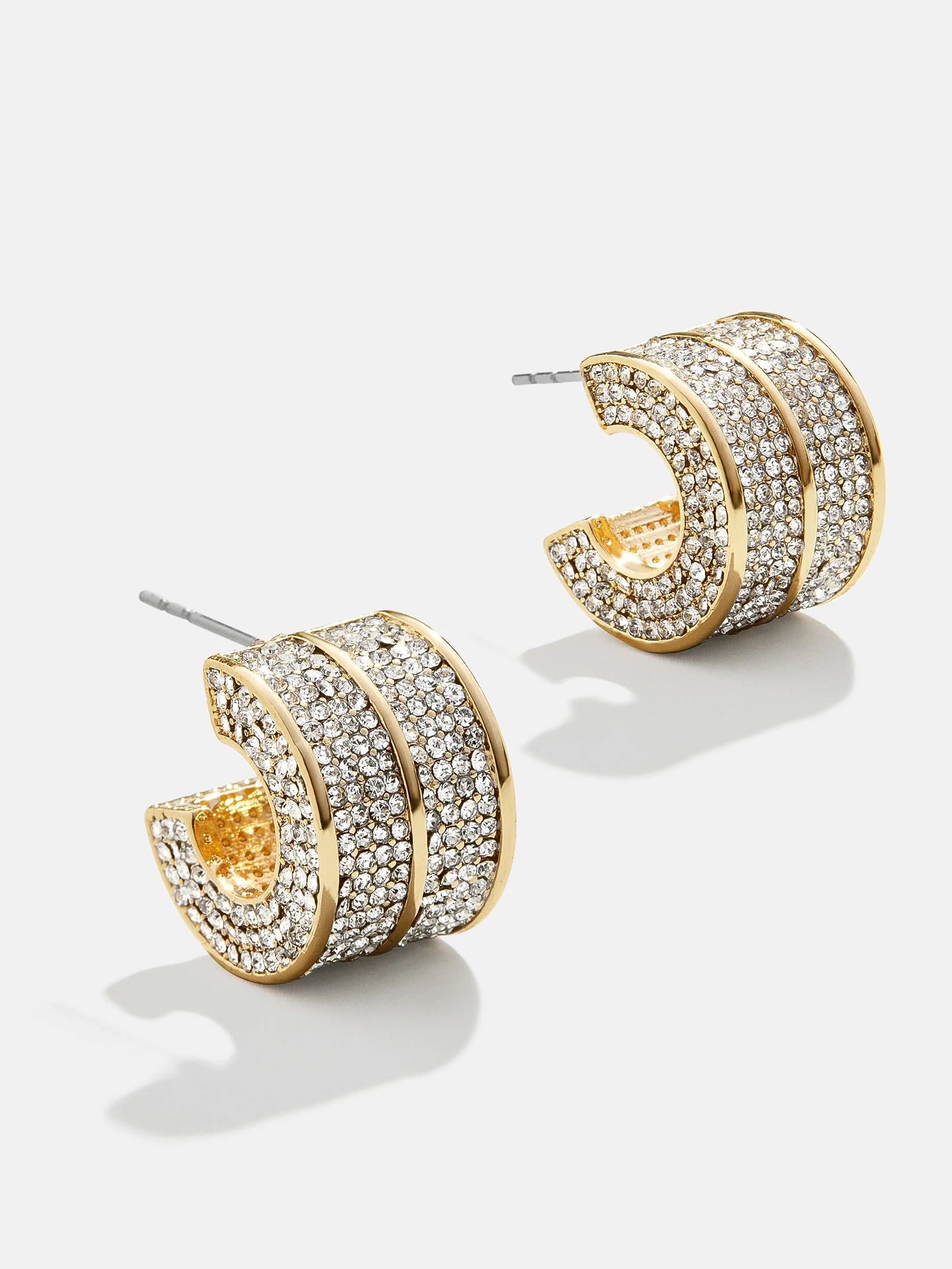 Kaitlyn Earrings - Clear/Gold | BaubleBar (US)