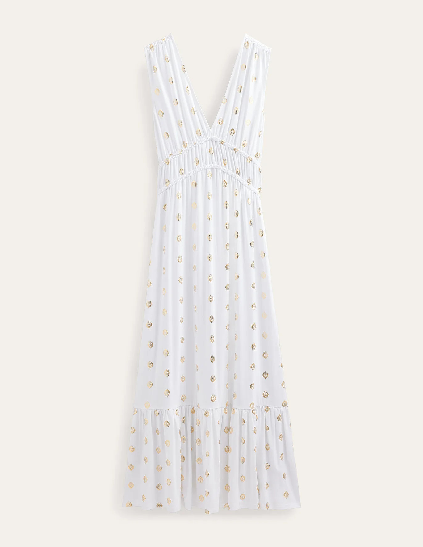 Deep V Maxi Tiered Dress | Boden (US)