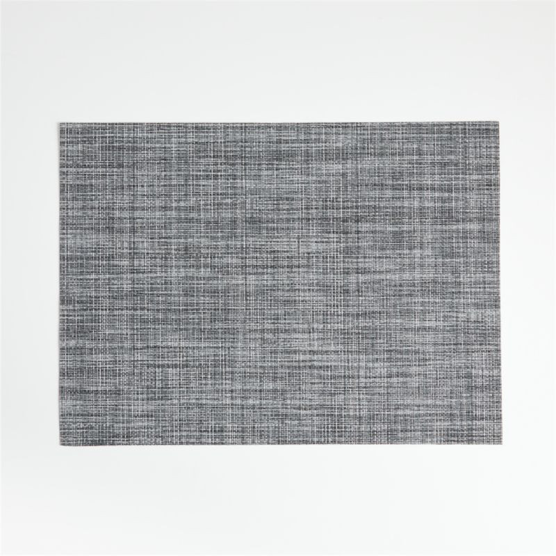 Chilewich Rectangular Crepe Grey Vinyl Easy-Clean Placemat + Reviews | Crate & Barrel | Crate & Barrel