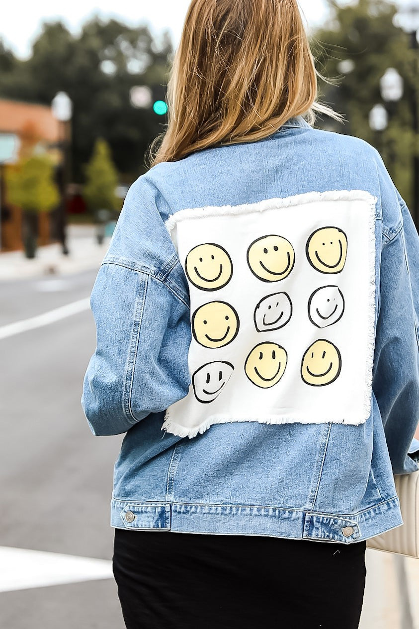 Put On A Smile Denim Jacket | Dress Up
