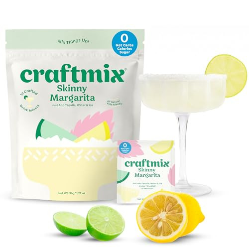 Craftmix Skinny Margarita Cocktail & Mocktail Drink Mixer, Skinny Mixes - Water Flavoring Packets... | Amazon (US)