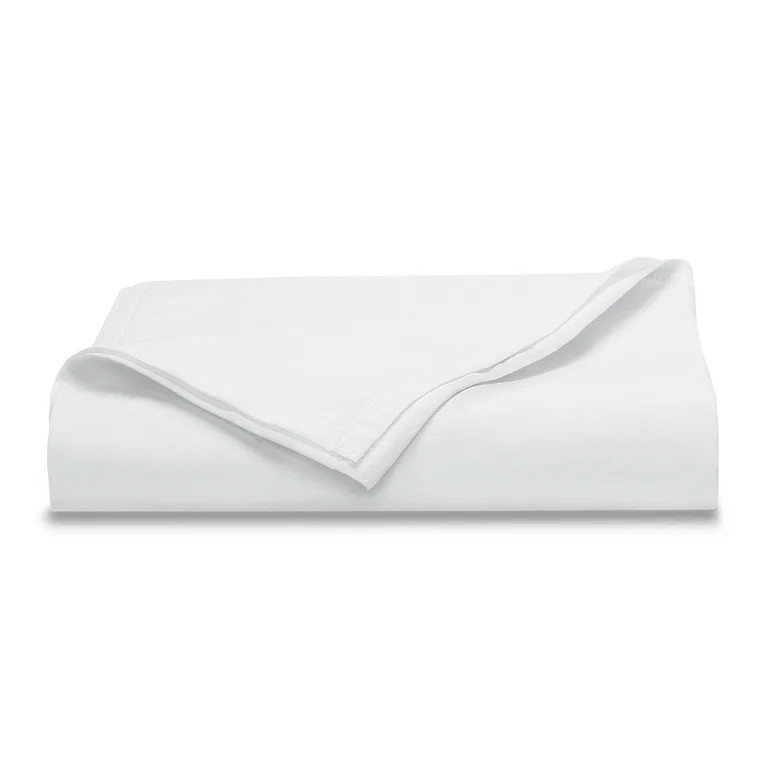 Mainstays 300 Thread Count Easy Care Percale Flat Sheet, Arctic White, King | Walmart (US)