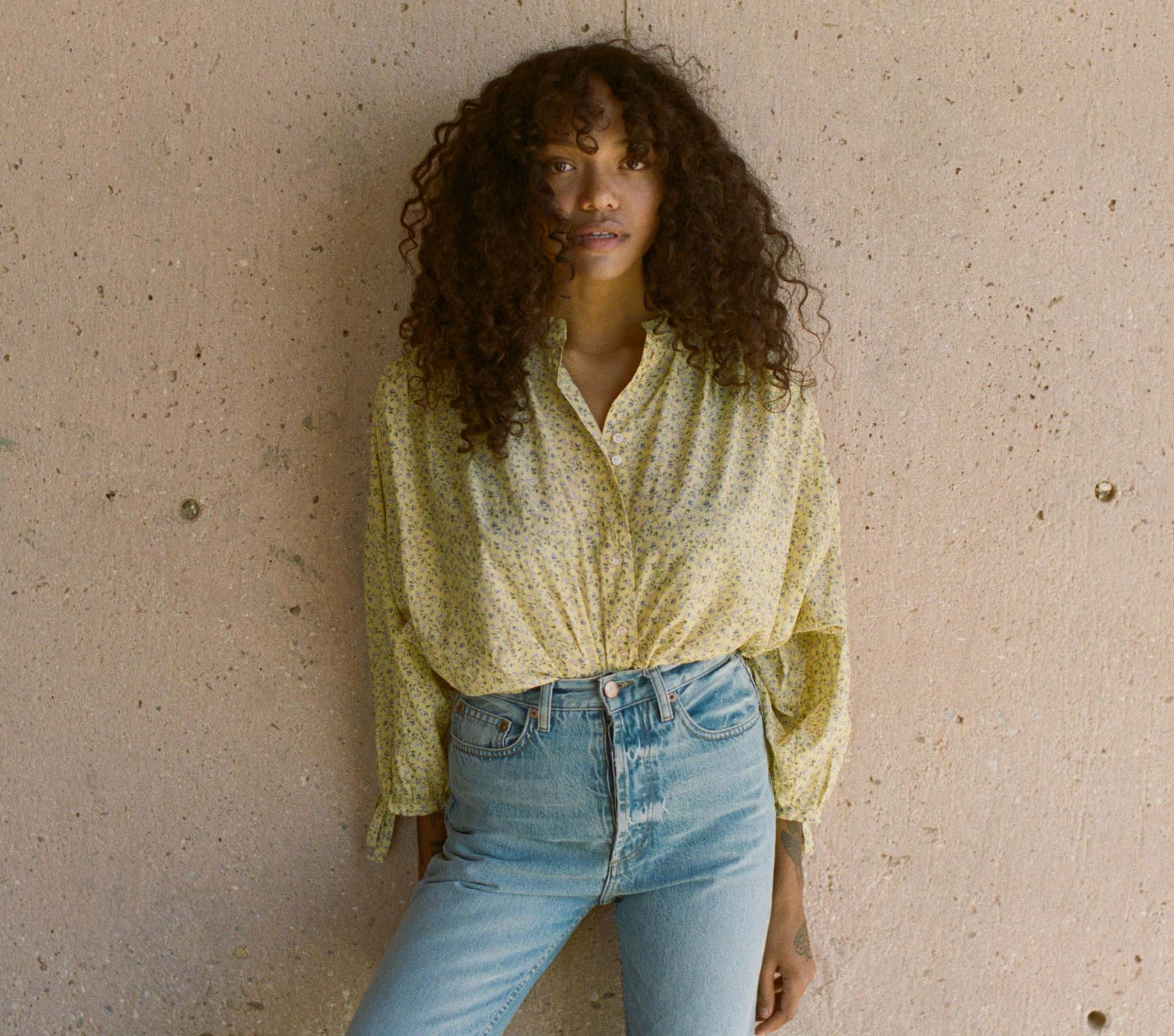 O'Keeffe Top - Moonflower Floral | DÔEN | DOEN