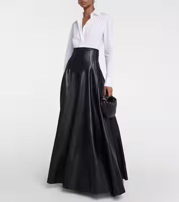 Grace flared faux leather maxi skirt | Mytheresa (US/CA)