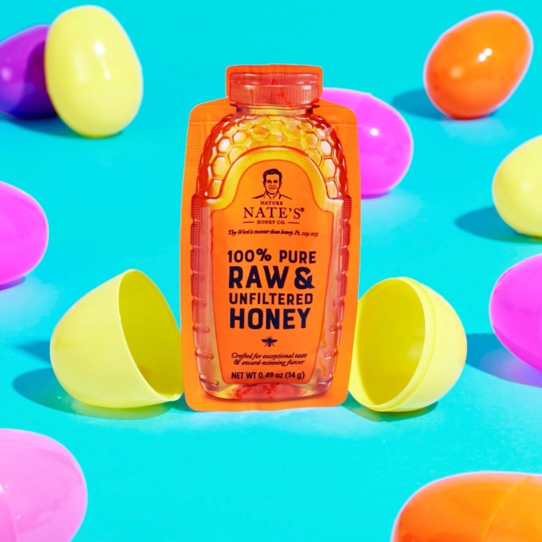 Nate's Honey Minis - Single-Serve 100% Pure, Raw & Unfiltered Honey – 0.49oz Packets, 20ct box | Amazon (US)