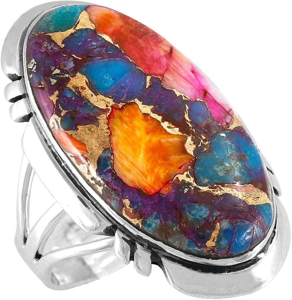Sterling Silver 925 Ring with Genuine Turquoise (SELECT color) | Amazon (US)