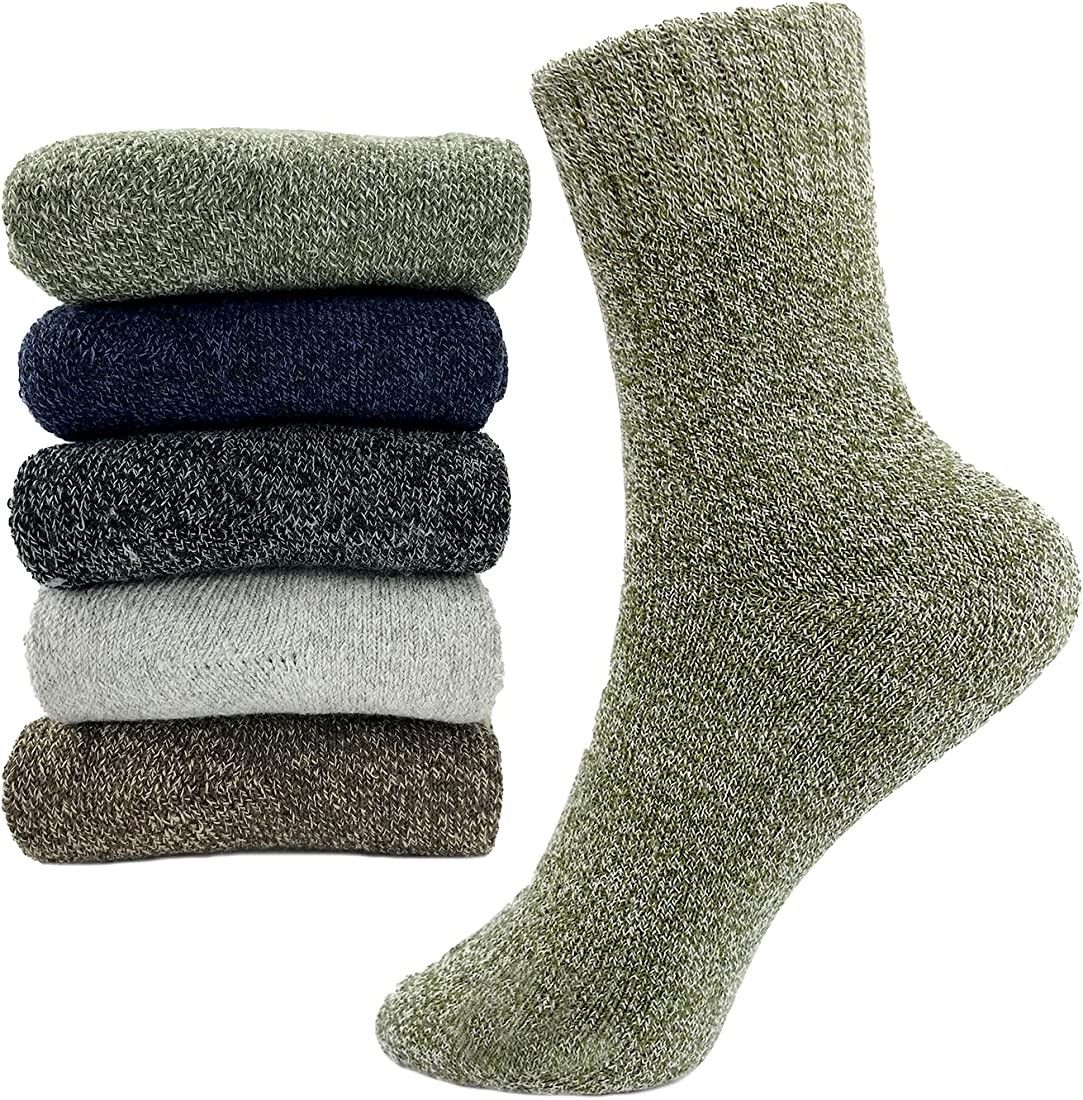 JEMROYO Women Wool Socks Women Winter Warm 5 Pack Cozy Socks Merino Wool Thermal Boot Socks Winter W | Amazon (CA)