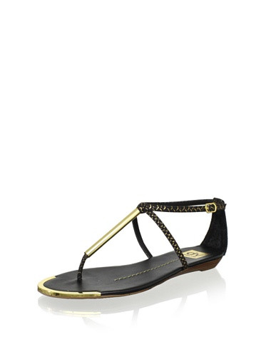 DV by Dolce Vita Archer T-Strap Sandal - Black/Gold Stella | MY HABIT