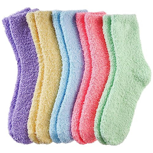 Josnown Fluffy Womens Socks, Soft Fuzzy Bed Socks Winter Warm Thick, Comfy Slipper Thermal Socks for Christmas, Mother's Day Gifts for Ladies, Size UK 4-8 | Amazon (UK)