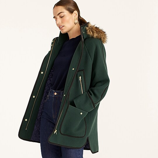 Summit parka in Italian stadium-cloth wool | J. Crew US