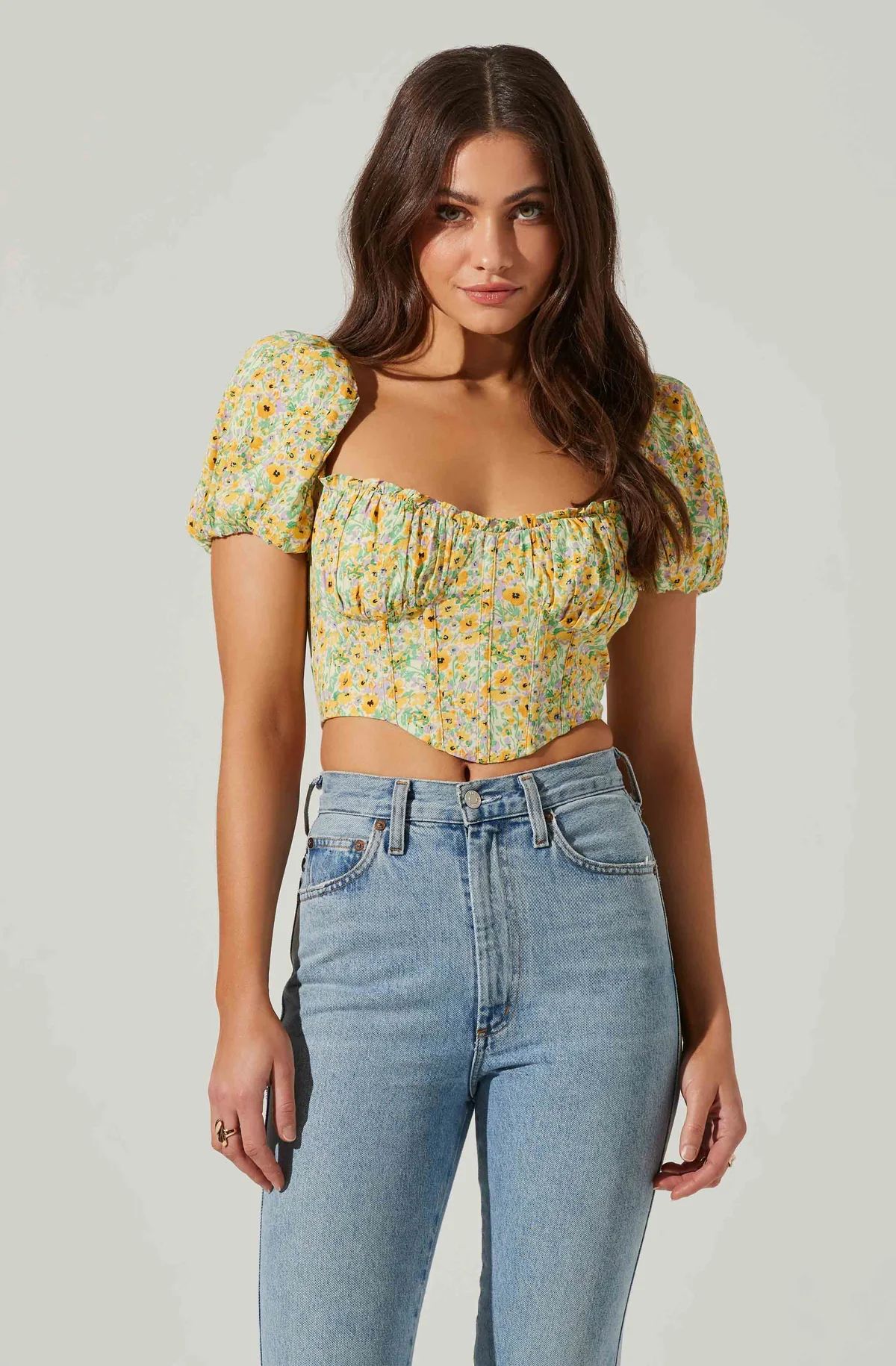 Paola Floral Puff Sleeve Top | ASTR The Label (US)