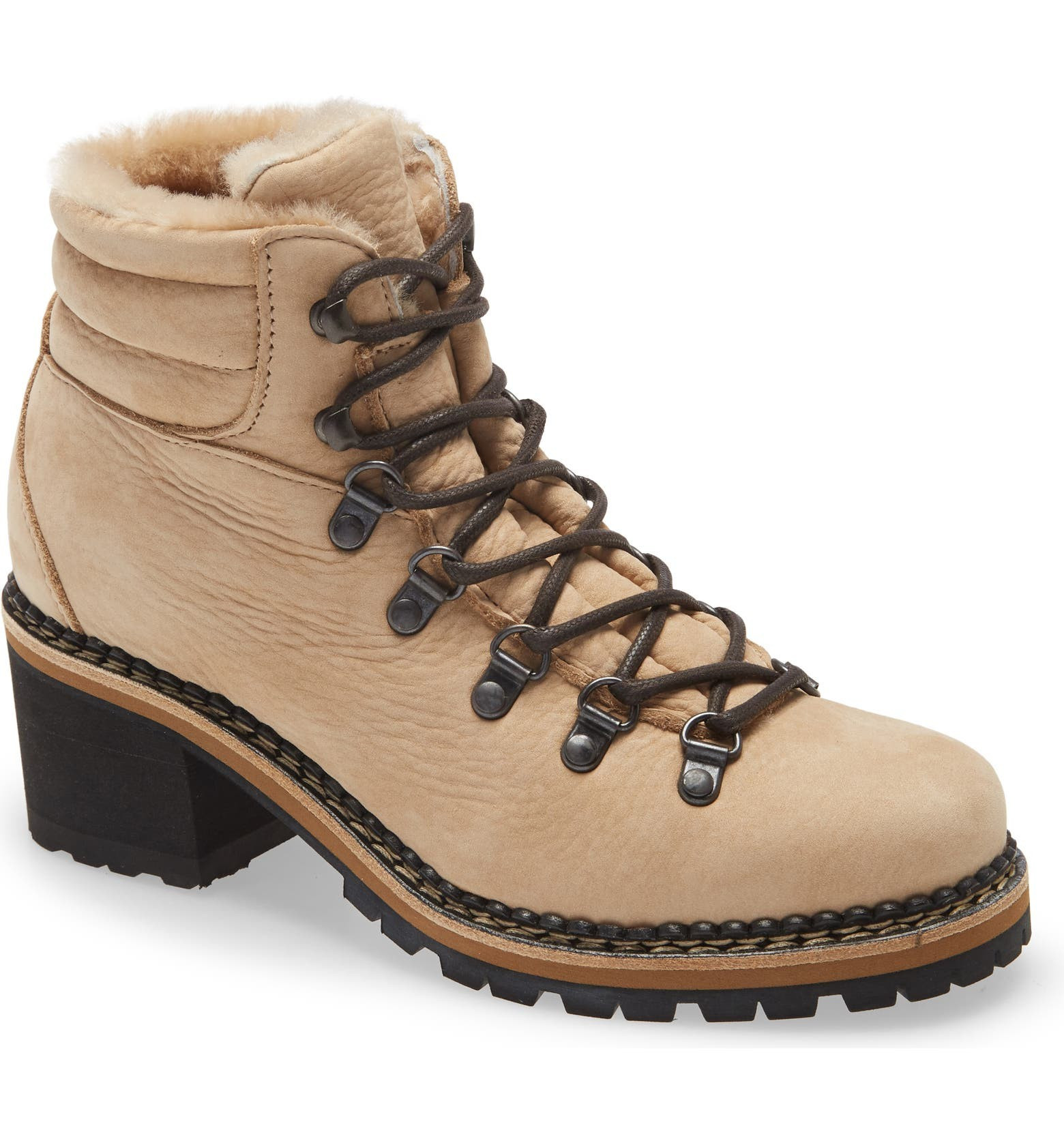 La Montelliana Ninfea Genuine Shearling Lined Hiker Boot (Women) | Nordstrom | Nordstrom