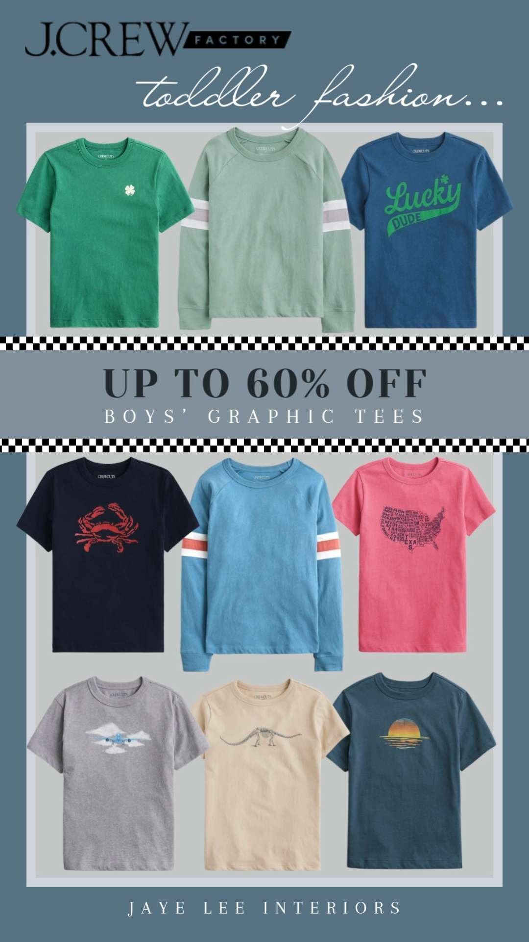 Popped into J. Crew Factory store and found so many adorable spring/summer tees and accessories for the boys… ALL ON SALE - UP TO 60% OFF! #LittleBoyClothes #GraphicT-shirts #SummerStyle #ToddlerFashion #J.Crew #ToddlerBoyClothes #kidclothes #jleeinteriors 

 #LTKSeasonal #LTKSaleAlert #LTKKids