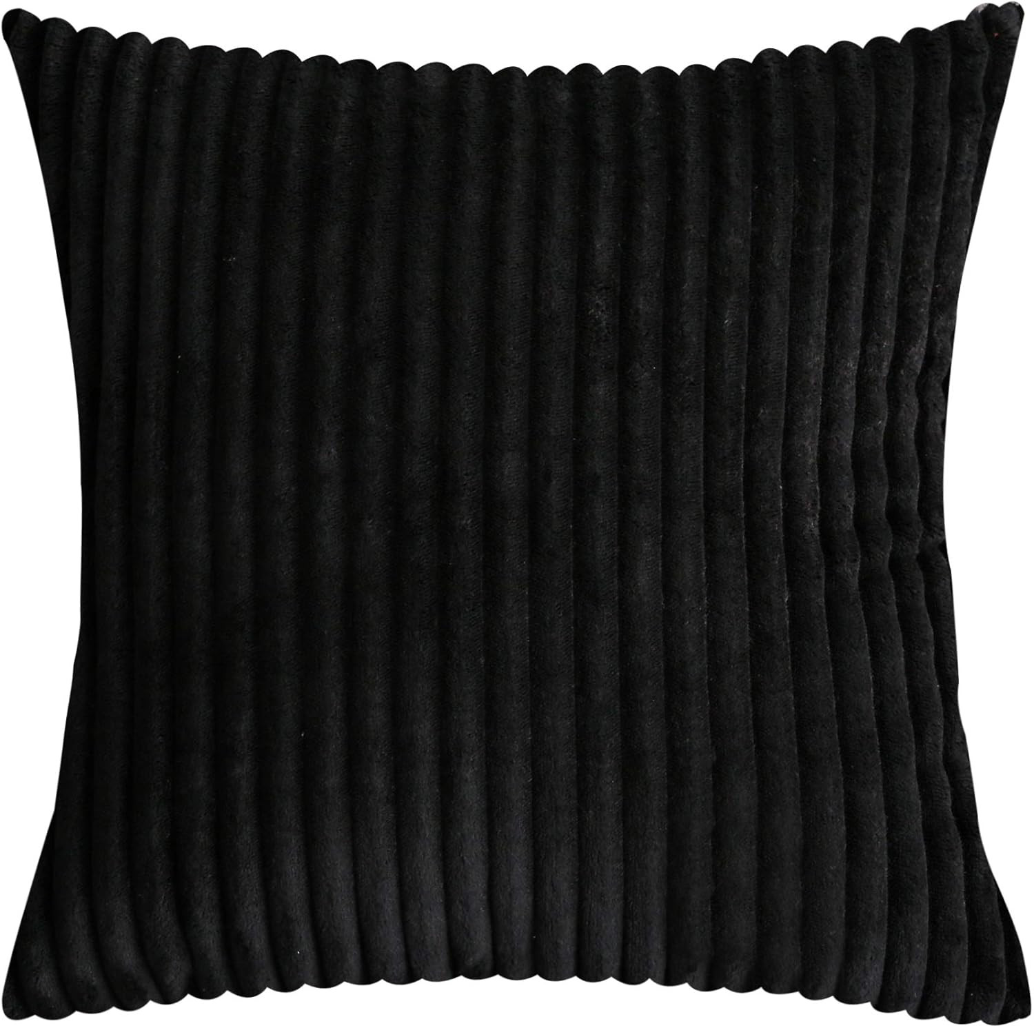 TangDepot, Set of 2 Soft Plush Velvet Big Striped Corduroy Solid Decorative Throw Pillow Covers, ... | Amazon (US)