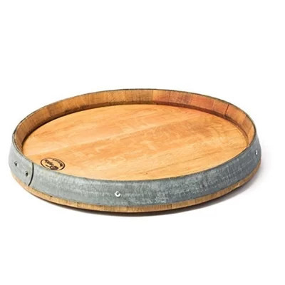 Wine Barrel Head Lazy Susan, 24"W X 3"H | Wayfair Professional