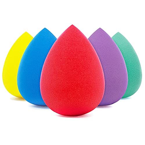 BEAKEY 5 Pcs Makeup Sponge Set, Foundation Blending Beauty Sponge, Flawless for Liquid, Cream, and P | Amazon (US)