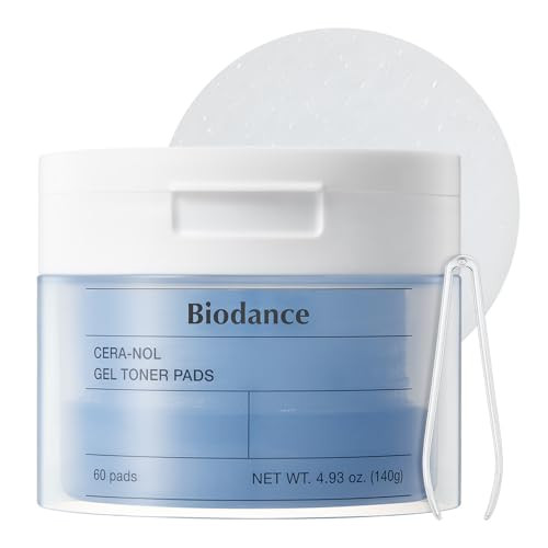 Biodance Cera-NOL Gel Toner Pads, Deep Hydrating & Soothing Toner Pads for Sensitive Skin, Redness Reducing, Mositurizing, Pre-Soaked Pads, Korean Skin Careㅣ4.93 fl.oz.(140g)*60Pads | Amazon (US)