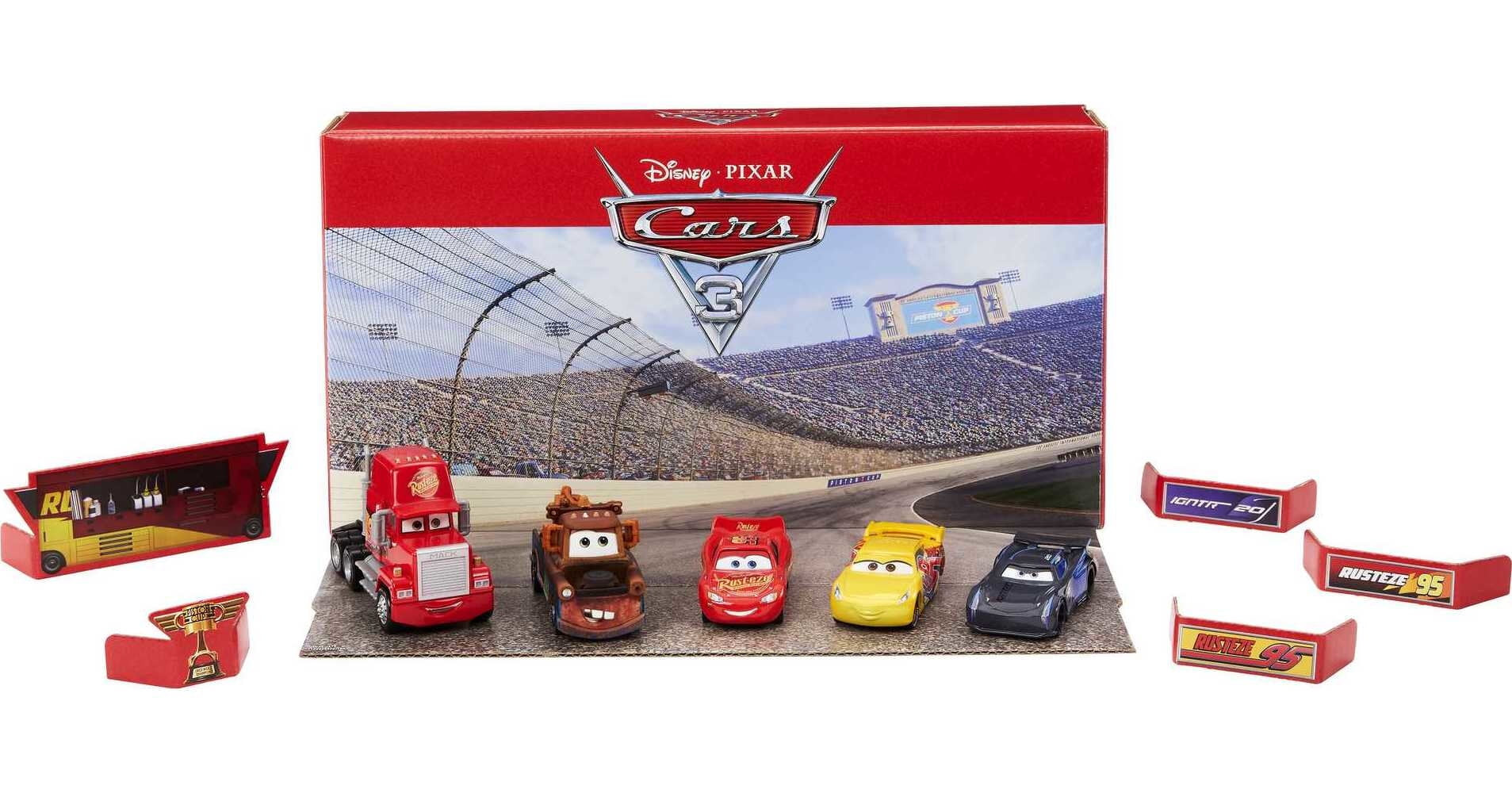 Disney Pixar Cars 3 Vehicle 5-Pack Collection, Set of 4 Toy Character Cars & 1 Mack Truck | Walmart (US)