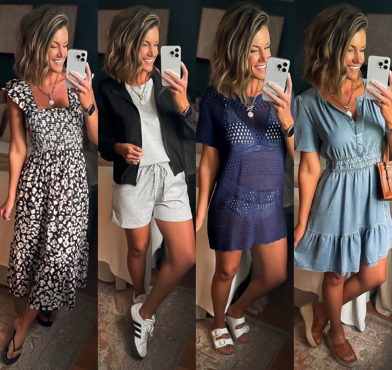 Amazon new arrivals
Wearing size small in both dresses. 
Medium in bathing suit, cover up and 2 piece set. Small in jacket  

#LTKSummerEdit #LTKActive #LTKSeasonal