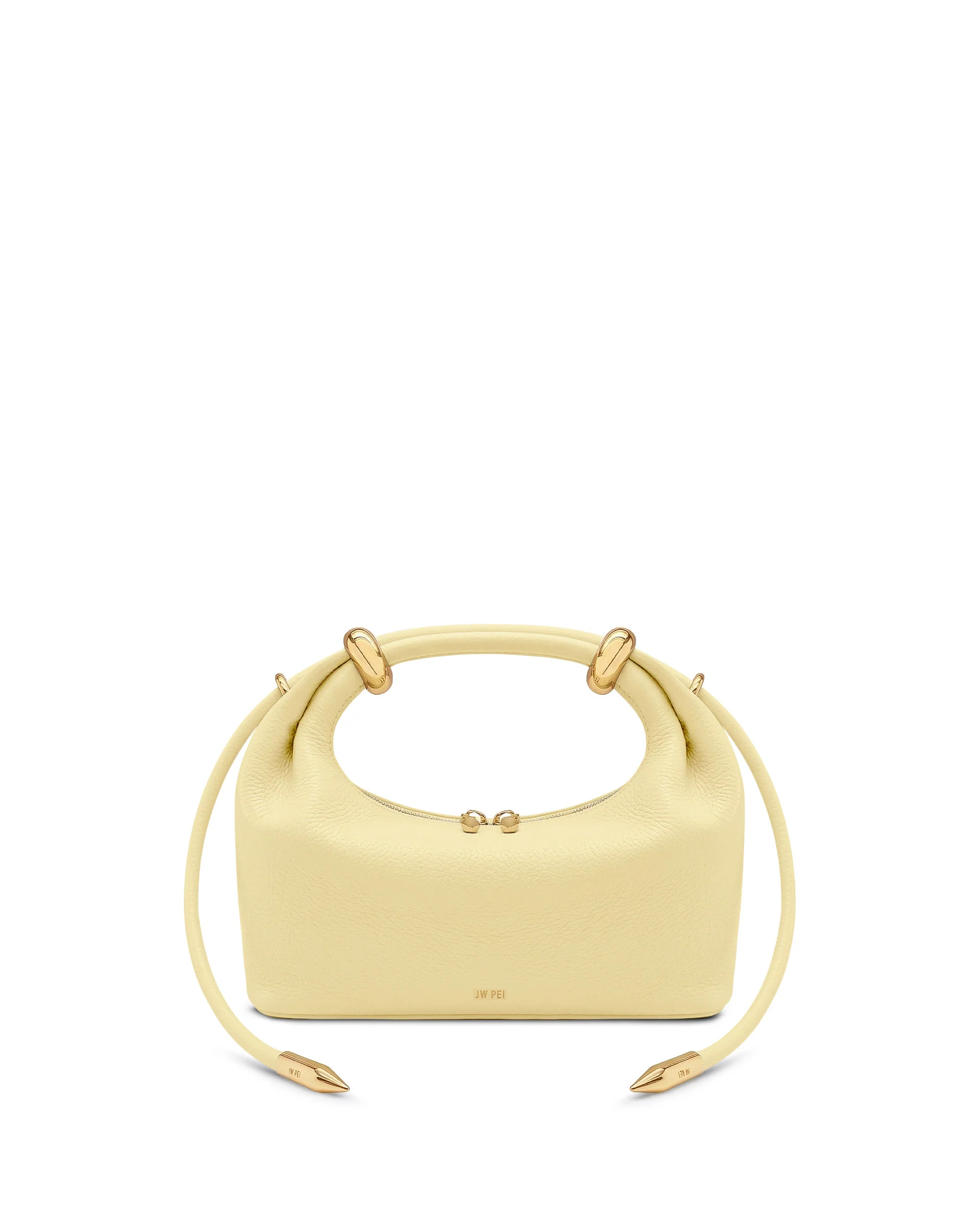 Ellie Metal Ring Embellished Top Handle Bag - Lemon Yellow | JW PEI US