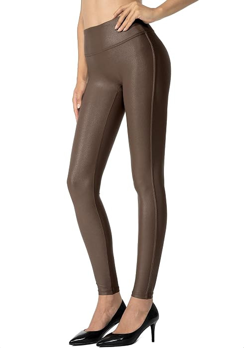 SANTINY Women's 25.5''/27'' Faux Leather Leggings | Amazon (US)