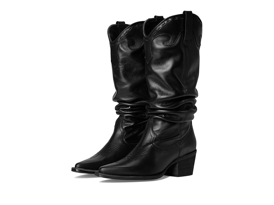 Steve Madden Stage Women's Boots Black Leather : 9.5 M | Zappos